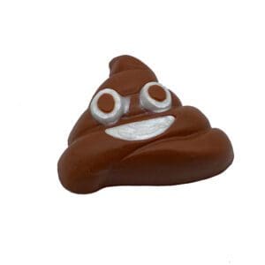 A three-dimensional cartoon-style Emoji featuring a smiling poop character with wide eyes and a grin on a white background.